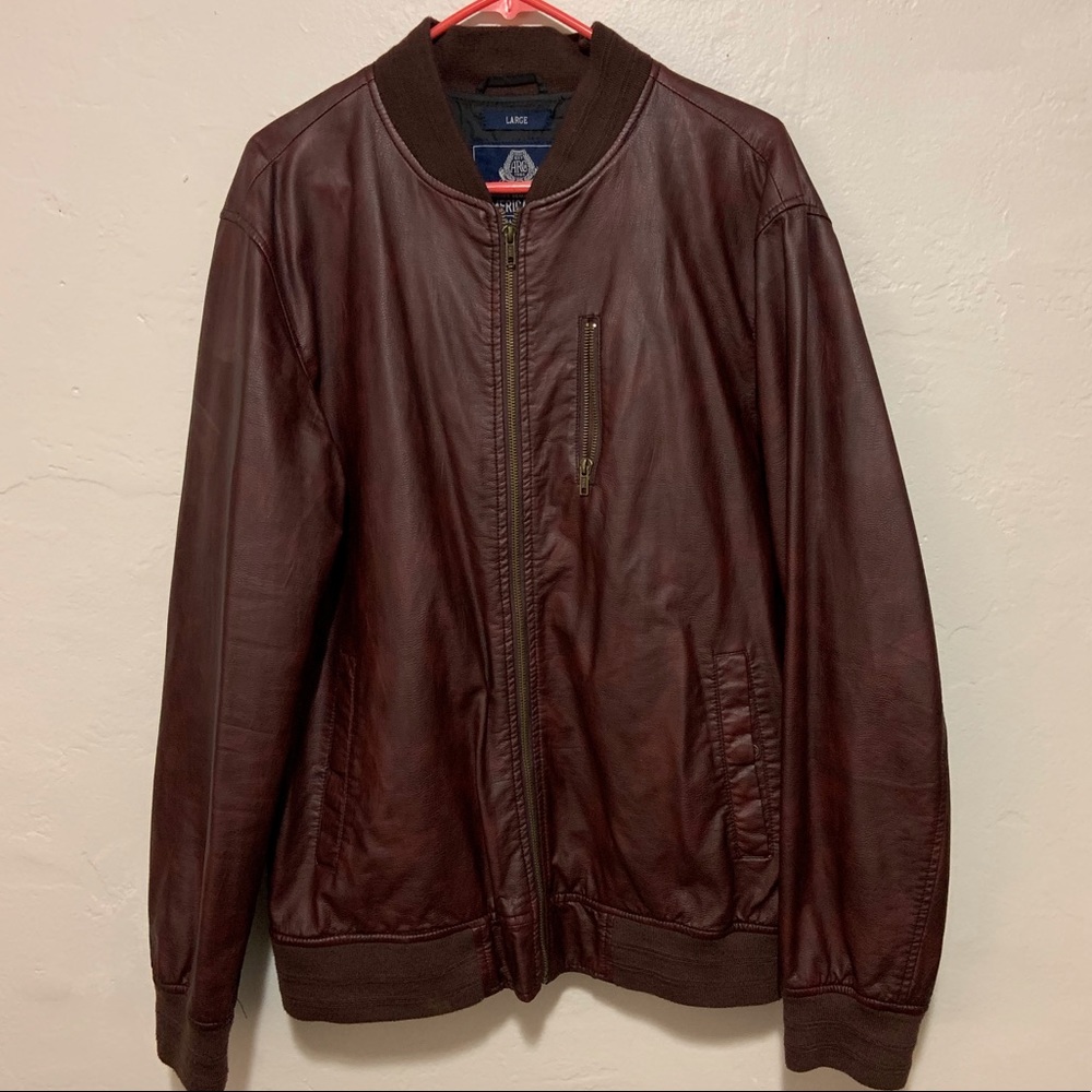 American Rag Maroon faux leather jacket